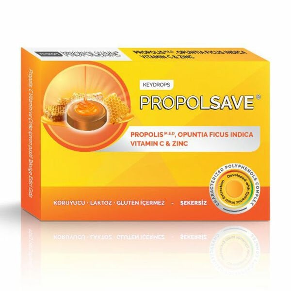 Propolsave Propolis - C Vitamini ve Çinko İçeren Takviye Edici Gıda 12 Pastil
