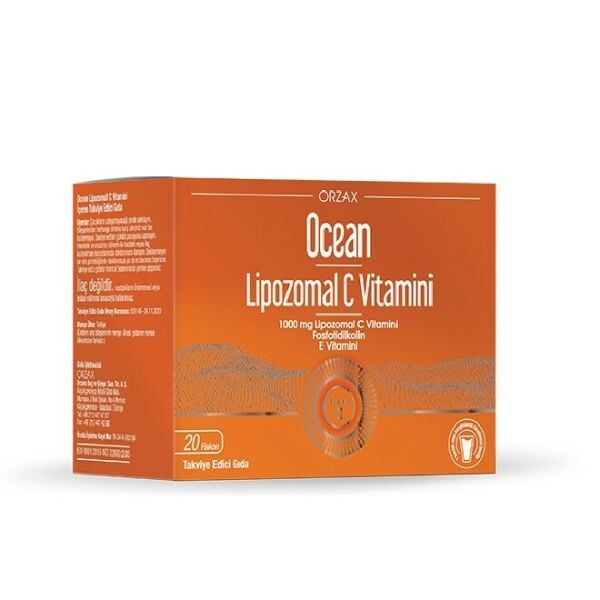 Orzax Ocean Lipozomal Vitamin C 1000 mg İçilebilir Sıvı 20 Flakon