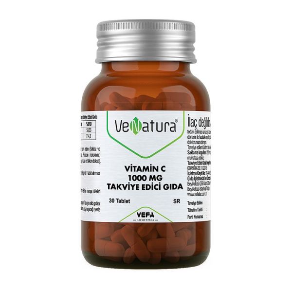 Venatura Vitamin C 1000 mg Takviye Edici Gıda 30 Tablet