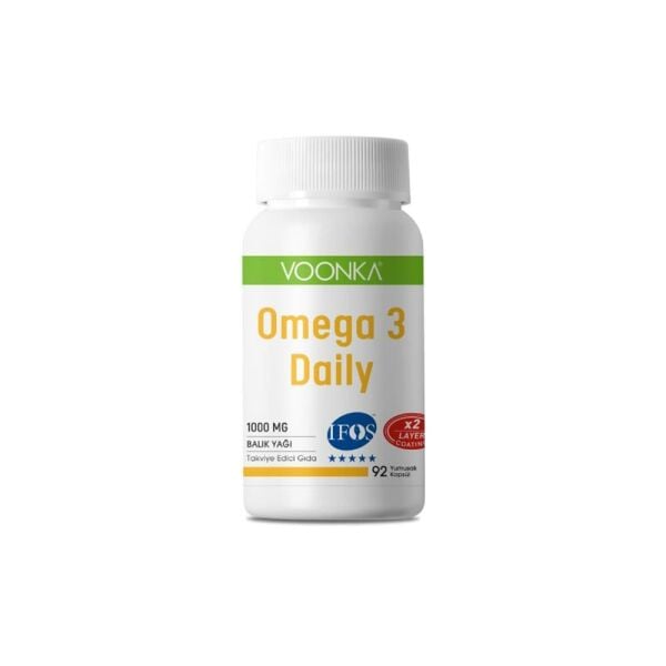 Voonka Omega 3 Daily Balık Yağı 1000 mg 92 Kapsül