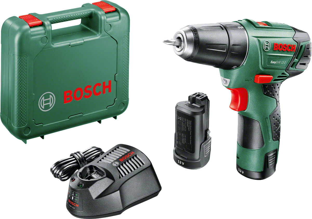 Bosch Easy Drill 12-2 Akülü Delme/Vidalama Makinesi 2,5 AH (Çift Akü)