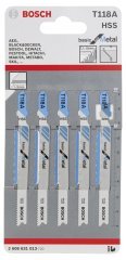 Bosch - Ekonomik Seri Metal İçin T 118 A Dekupaj Testeresi Bıçağı - 5'Li Paket