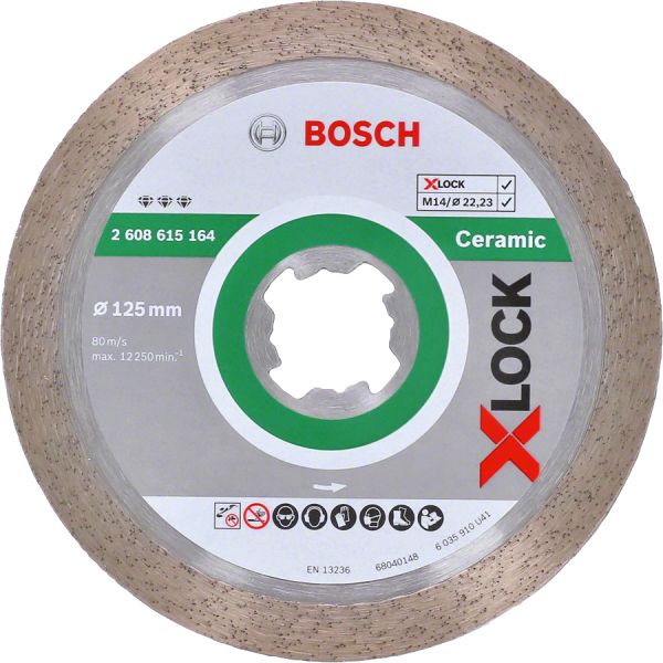 Bosch - X-LOCK - Best Serisi Seramik İçin, Elmas Kesme Diski 125 mm