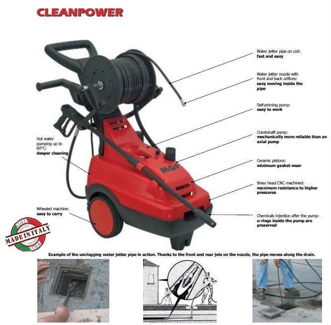 MGF CLEANPOWER 10/170 Basınçlı su ile kanal açma makinası