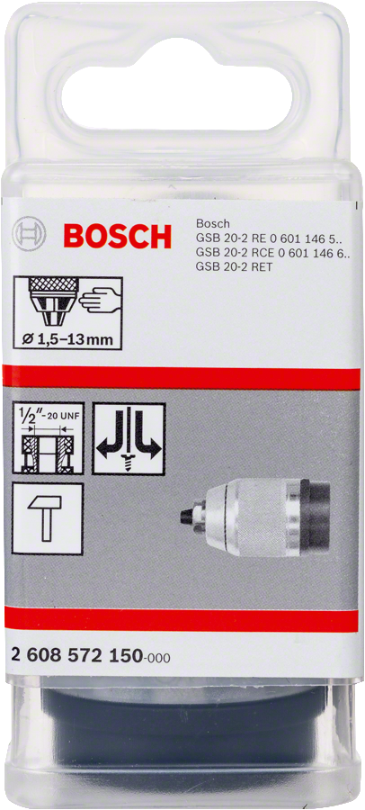 Bosch - 1/2''-20 - 1,5-13 mm Supra Mandren Krom.