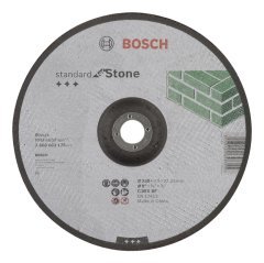 Bosch - 230*3,0 mm Standard Seri Bombeli Taş Kesme Diski (Taş)