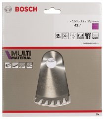 Bosch - Standard for Serisi Çoklu Malzeme için Daire Testere Bıçağı 160*20/16 mm 42 Diş