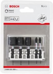 Bosch - Impact Control Serisi 5'li Lokma ve Uç Seti 8/10/13 mm PH2/PZ2 *50mm