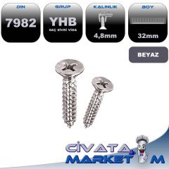 4,8x32 YHB SAC VİDA DIN7982 BYZ