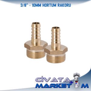 3/8 10 MM ERKEK HORTUM REKORU (PİRİNÇ)