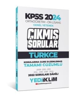 KPSS 2024 Ortaöğretim-Önlisans Türkçe Konularına Göre Çıkmış Sorular