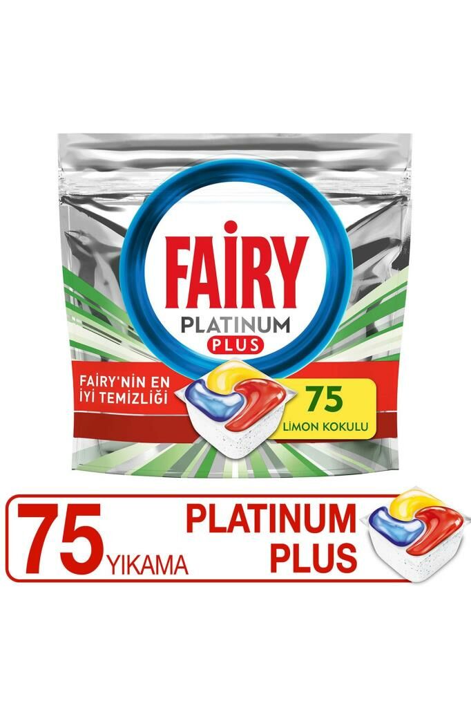 Fairy Platinum Plus Bulaşık Makinesi Deterjanı Kapsülü 75 Yıkama Limon Kokulu