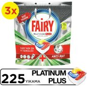 Fairy Platinum Plus 225 Yıkama Bulaşık Makinesi Tableti / Kapsülü Özel Seri 75x3