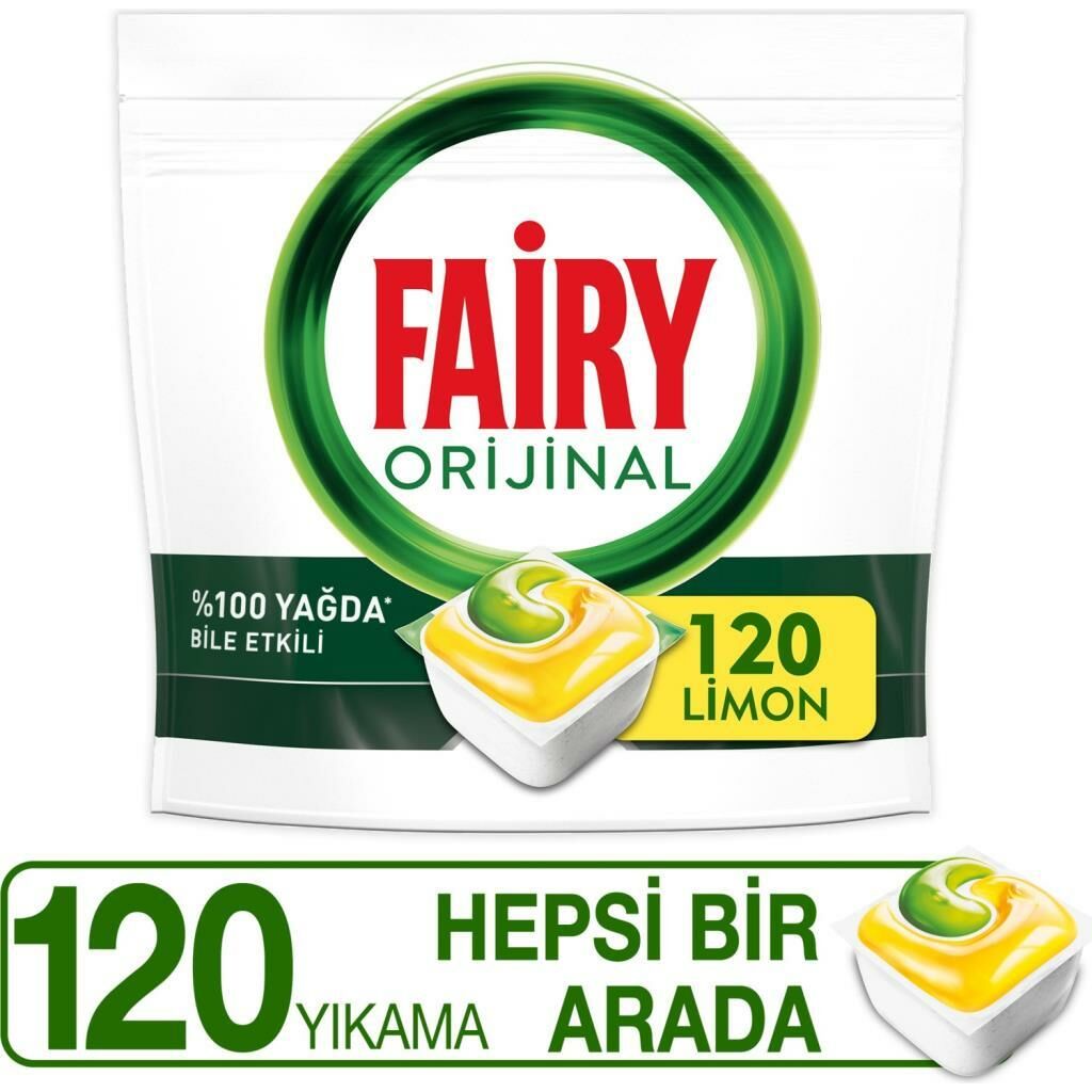 Fairy Hepsi Bir Arada 120 Yıkama Bulaşık Makinesi Deterjanı