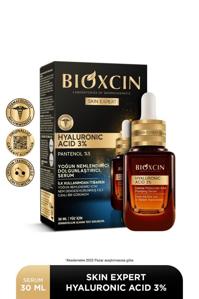 Bioxcin Hyaluronic Acid Yoğun Nemlendirici Dolgunlaştırıcı Serum - Hyaluronic Acid %3 Panthenol %5 Lipozomal