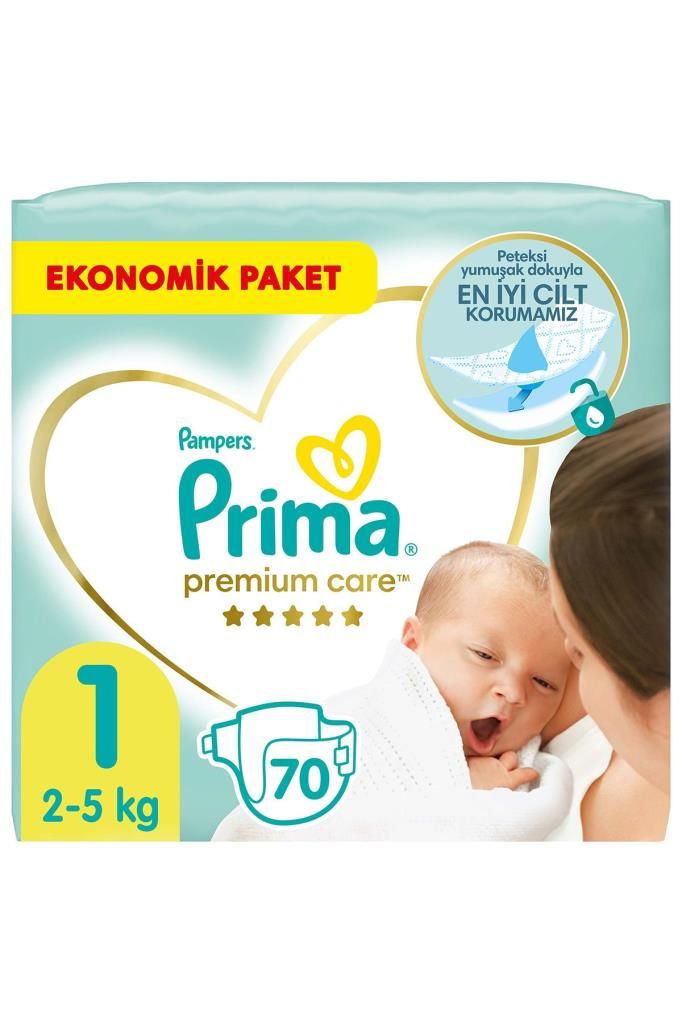 Prima Bebek Bezi Premium Care 1 Beden 70 Adet Yenidoğan Jumbo Paket