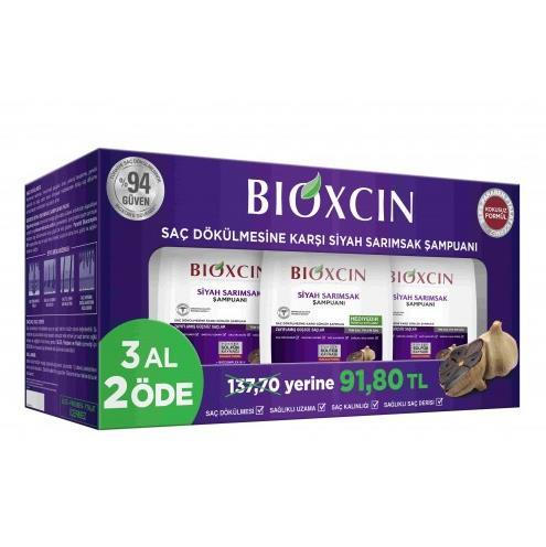 Bioxcin Saç Dökülmesine Karşı Siyah Sarımsak Şampuan 3 Al 2 Öde