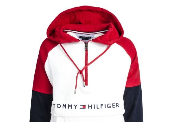 Tommy Hilfiger Erkek Sweatshirt Yandan Cepli Yarım Fermuarlı Kapşonlu Organik Pamuk//Regular Fit Erkek Sweatshirt Yandan Cepli Yarım Fermuarlı Kapşonlu Organik Pamuk