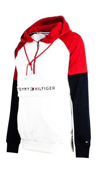 Tommy Hilfiger Erkek Sweatshirt Yandan Cepli Yarım Fermuarlı Kapşonlu Organik Pamuk//Regular Fit Erkek Sweatshirt Yandan Cepli Yarım Fermuarlı Kapşonlu Organik Pamuk