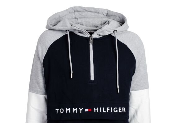 Tommy Hilfiger Erkek Sweatshirt Yandan Cepli Yarım Fermuarlı Kapşonlu Organik Pamuk//Regular Fit Erkek Sweatshirt Yandan Cepli Yarım Fermuarlı Kapşonlu Organik Pamuk