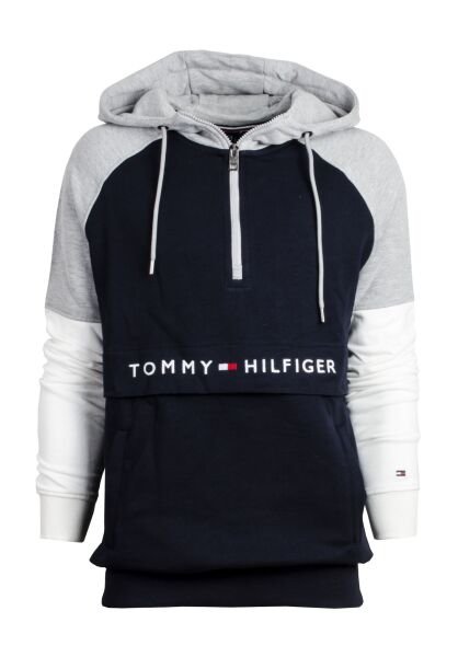 Tommy Hilfiger Erkek Sweatshirt Yandan Cepli Yarım Fermuarlı Kapşonlu Organik Pamuk//Regular Fit Erkek Sweatshirt Yandan Cepli Yarım Fermuarlı Kapşonlu Organik Pamuk