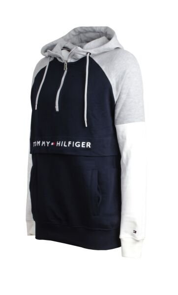 Tommy Hilfiger Erkek Sweatshirt Yandan Cepli Yarım Fermuarlı Kapşonlu Organik Pamuk//Regular Fit Erkek Sweatshirt Yandan Cepli Yarım Fermuarlı Kapşonlu Organik Pamuk