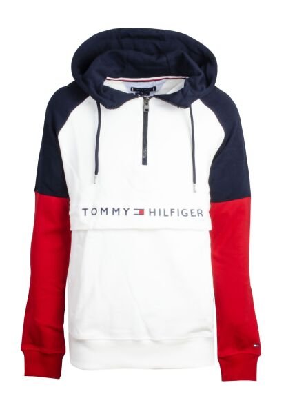 Tommy Hilfiger Erkek Sweatshirt Yandan Cepli Yarım Fermuarlı Kapşonlu Organik Pamuk//Regular Fit Erkek Sweatshirt Yandan Cepli Yarım Fermuarlı Kapşonlu Organik Pamuk