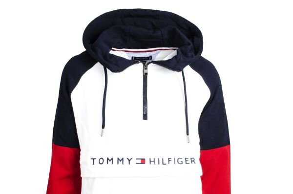 Tommy Hilfiger Erkek Sweatshirt Yandan Cepli Yarım Fermuarlı Kapşonlu Organik Pamuk//Regular Fit Erkek Sweatshirt Yandan Cepli Yarım Fermuarlı Kapşonlu Organik Pamuk