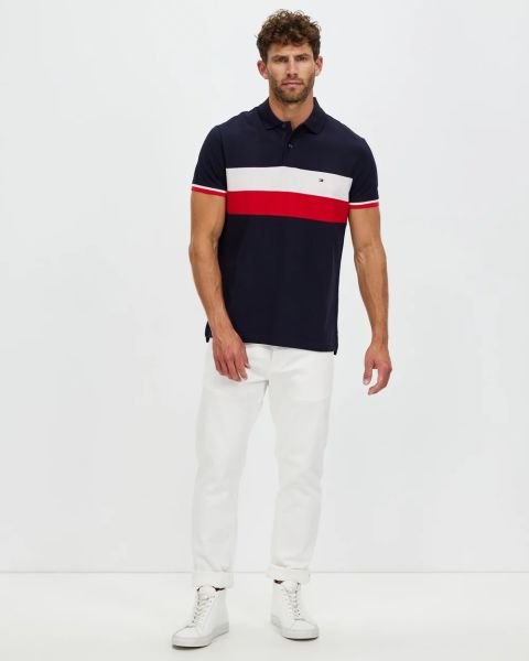 Tommy Hilfiger Regular Fit Colourblock Polo Yaka T-Shirt