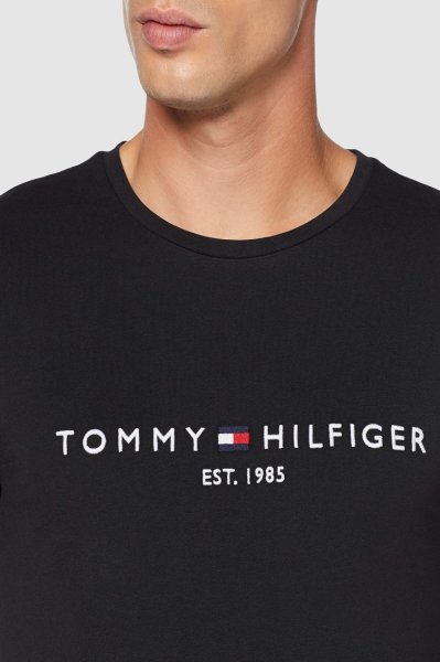 Tommy Hilfiger Erkek Beyaz Logo Tee T-shirt