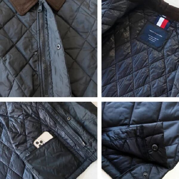 Tommy Hilfiger Erkek Quilted Barn Capitone Spor Ceket //Mont //GENİŞ KALIP//LACİVERT