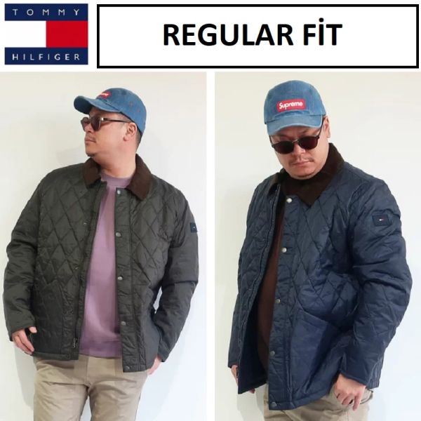 Tommy Hilfiger Erkek Quilted Barn Capitone Spor Ceket //Mont //GENİŞ KALIP//HAKİ