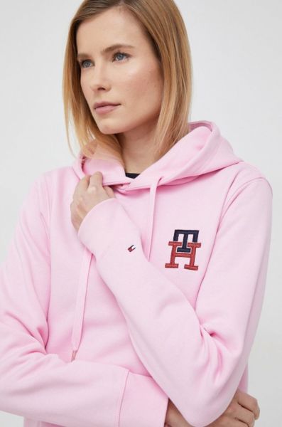 Tommy Hilfiger MONOGRAM HOODIE DESERT SKY BAYAN SWEATSHİT