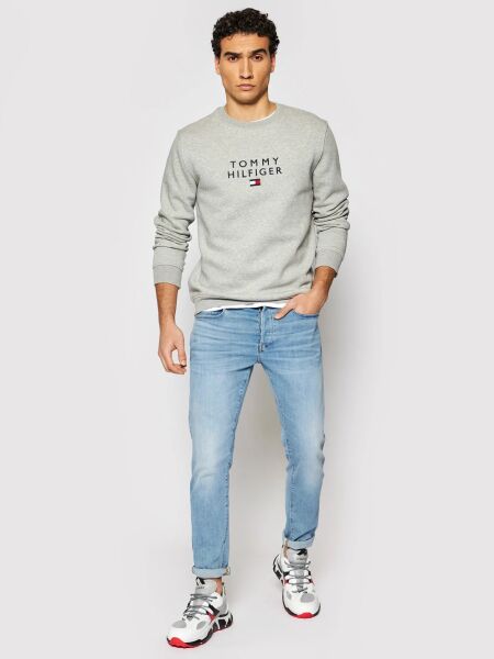 Tommy Hilfiger Erkek Sweatshirt Bayrak Logo Regular Fit