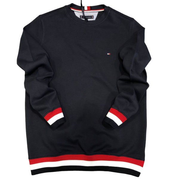 Tommy Hilfiger Erkek Sweatshirt Pique Kumaş\\Regular Fit//LACİVERT