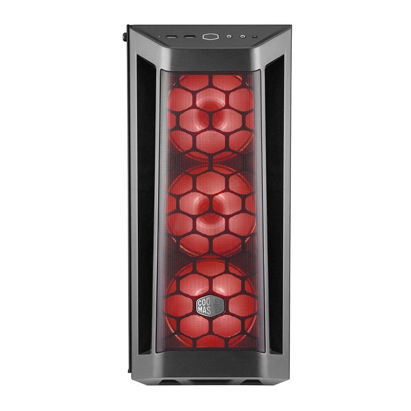 CM MasterBox MB511 600W 3x120mm Kırmızı Led Fanlı Mesh Ön Panel Pencereli MidTower Kasa