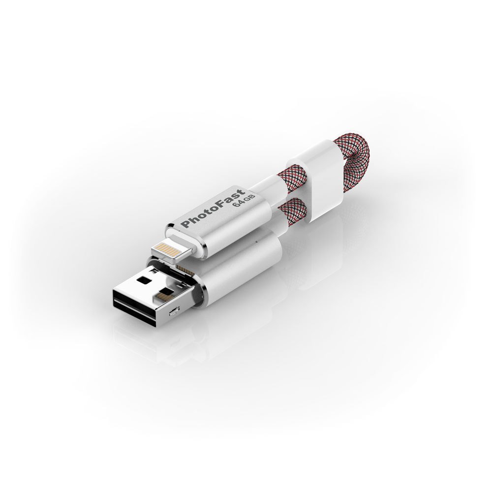 PhotoFast MemoriesCable GEN3 64GB Lightning / USB 3.0 Şarj Kablolu i-FlashDrive (Gümüş)