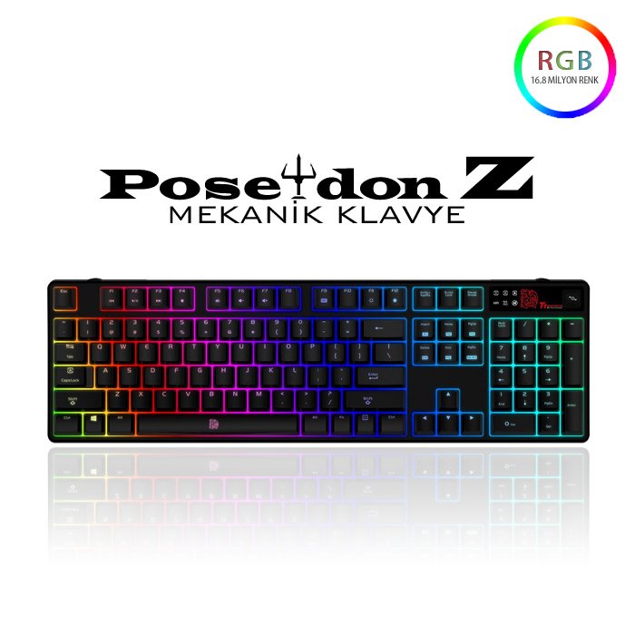 Thermaltake Tt eSPORTS Poseidon Z RGB Oyuncu Klavyesi Türkçe