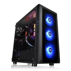 Thermaltake Versa J23 Tempered Glass RGB 120mm*3 Fanlı Siyah MidTower Oyuncu Kasası (PSU yok)