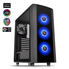 Thermaltake Versa J25 TG 120*3 Fanlı RGB Edition Siyah MidTower Oyuncu Kasası (PSU yok)