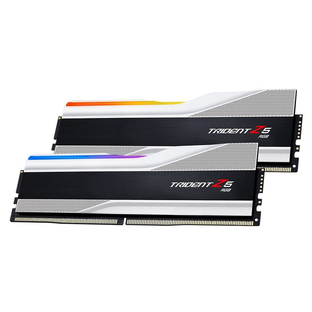 GSKILL Trident Z5 RGB Silver DDR5-7600Mhz CL36 32GB (2x16GB) DUAL (36-46-46-121) 1.4V Bellek Kiti