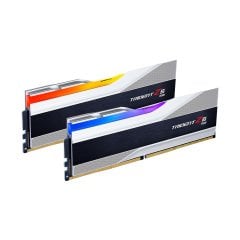 GSKILL Trident Z5 RGB Silver DDR5-7600Mhz CL36 32GB (2x16GB) DUAL (36-46-46-121) 1.4V Bellek Kiti