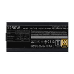 CoolerMaster MWE V2 1250W 80+ Gold Full Modüler, PCIe Gen 5.0, ATX 3.0, 140mm Fanlı PSU