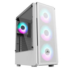 GameBooster GR022BW USB 3.0 Mesh 4 x RGB Fanlı Beyaz 650W Mid.Tower Gaming Kasa