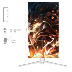 GB-2718FFW 27'' 165Hz 0.5ms SS IPS AdaptiveSync HDMI DP Beyaz Gaming Monitör