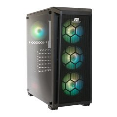 PowerBoost PB-T001BB 750w 80+ Bronze Full Siyah Mesh Panel RGB fan kasa