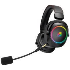 GameBooster WBH44 RGB Wireless 2.4G+BT Siyah Oyuncu Kulaklığı