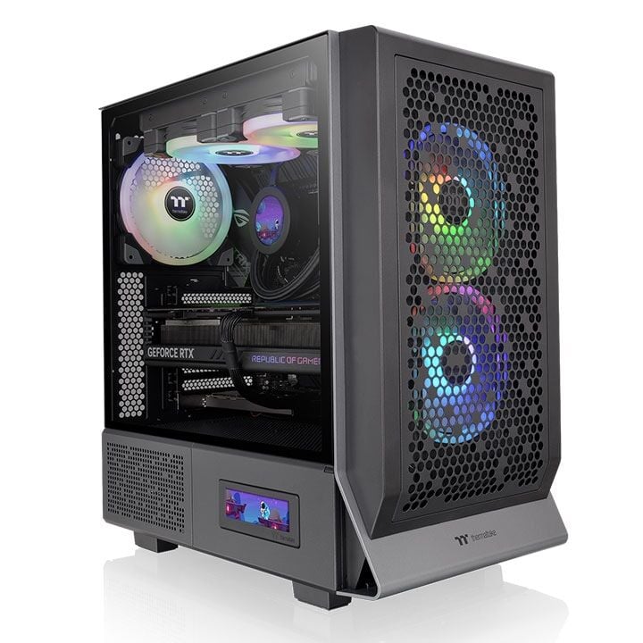 THERMALTAKE CERES 300 Siyah TG 3x140mm ARGB Fanlı, Mesh Panelli MidTower Oyuncu