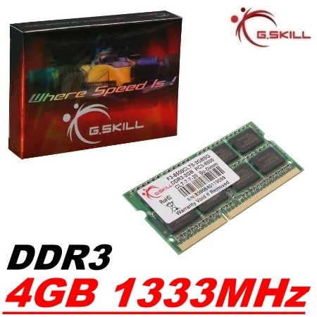GSKILL Value DDR3-1333Mhz CL9 4GB SO-DIMM