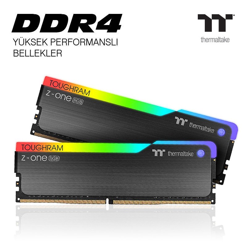 Thermaltake TOUGHRAM Z-ONE RGB Siyah DDR4-3200Mhz CL16 16GB (2X8GB) Dual Bellek Kit